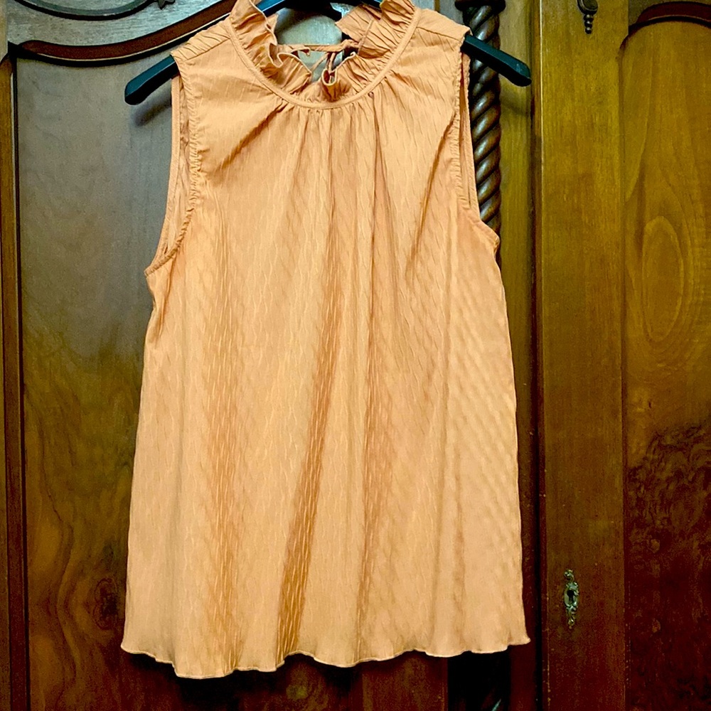 Glam Sleeveless Top - Peach/Medium